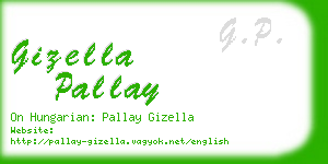 gizella pallay business card